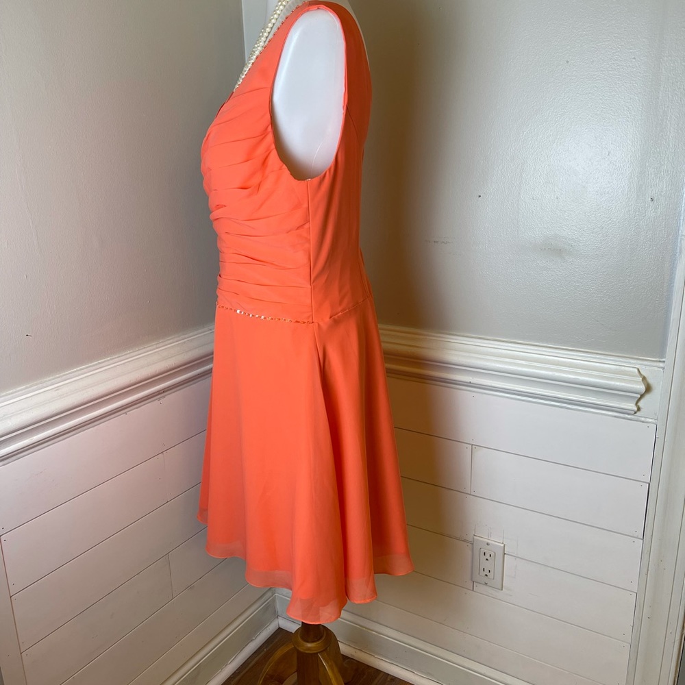 JJ’s House Papaya Evening Dress 14 FREE SHIP - Picture 2 of 6
